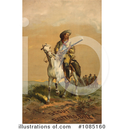 Royalty-Free (RF) Buffalo Bill Clipart Illustration by JVPD - Stock Sample #1085160