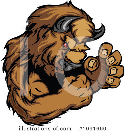 Royalty-Free (RF) Buffalo Clipart Illustration by Chromaco - Stock Sample #1091660