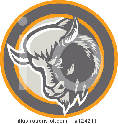 Royalty-Free (RF) Buffalo Clipart Illustration by patrimonio - Stock Sample #1242111