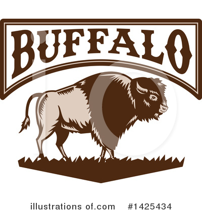Royalty-Free (RF) Buffalo Clipart Illustration by patrimonio - Stock Sample #1425434