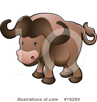 Cape Buffalo Clipart #16260 by AtStockIllustration