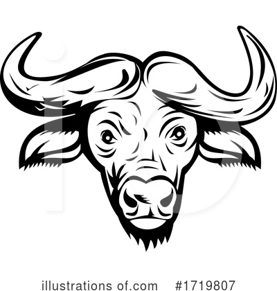 Royalty-Free (RF) Buffalo Clipart Illustration by patrimonio - Stock Sample #1719807