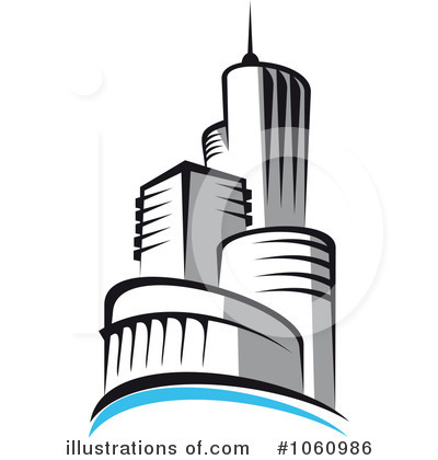 Skyscrapers Clipart #1060986 by Vector Tradition SM