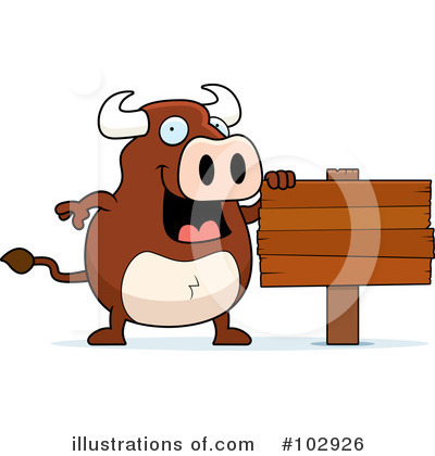Royalty-Free (RF) Bull Clipart Illustration by Cory Thoman - Stock Sample #102926