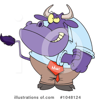 Bull Clipart #1048124 by toonaday
