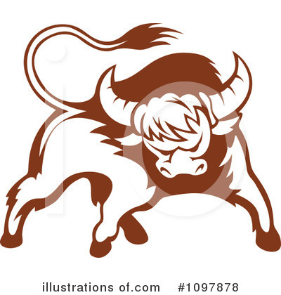 Royalty-Free (RF) Bull Clipart Illustration by Vector Tradition SM - Stock Sample #1097878