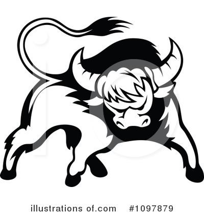 Royalty-Free (RF) Bull Clipart Illustration by Vector Tradition SM - Stock Sample #1097879