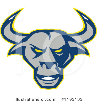 Royalty-Free (RF) Bull Clipart Illustration by patrimonio - Stock Sample #1193103