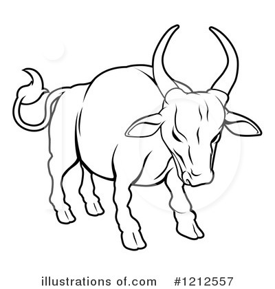 Royalty-Free (RF) Bull Clipart Illustration by AtStockIllustration - Stock Sample #1212557