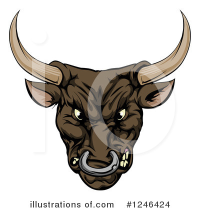 Royalty-Free (RF) Bull Clipart Illustration by AtStockIllustration - Stock Sample #1246424