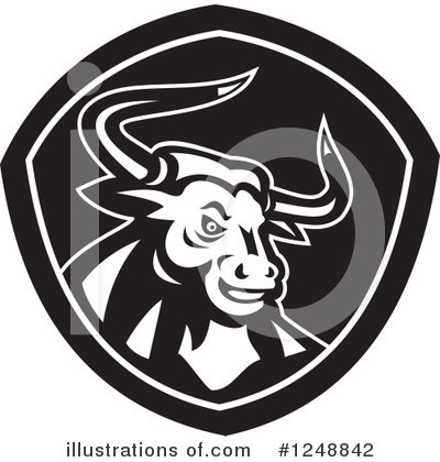 Royalty-Free (RF) Bull Clipart Illustration by patrimonio - Stock Sample #1248842