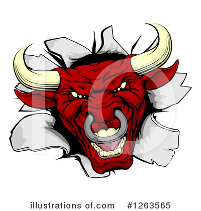 Royalty-Free (RF) Bull Clipart Illustration by AtStockIllustration - Stock Sample #1263565