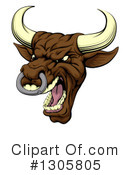 Bull Clipart #1305805 by AtStockIllustration