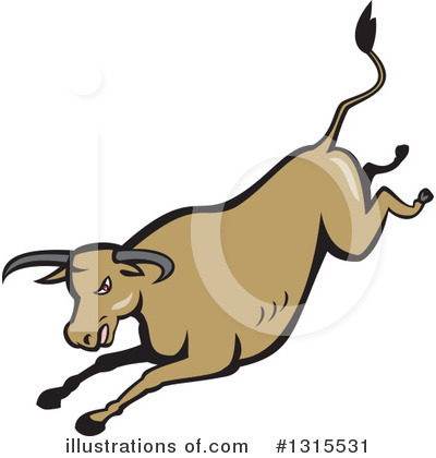 Royalty-Free (RF) Bull Clipart Illustration by patrimonio - Stock Sample #1315531