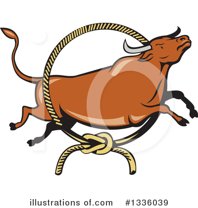 Royalty-Free (RF) Bull Clipart Illustration by patrimonio - Stock Sample #1336039