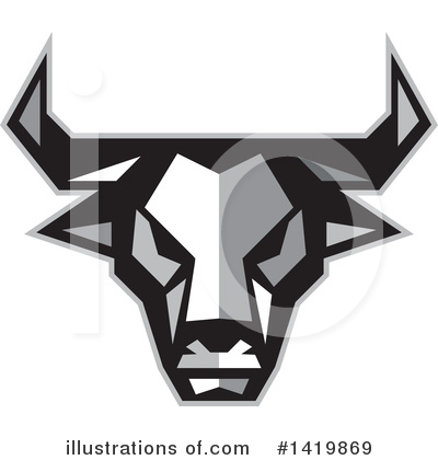 Royalty-Free (RF) Bull Clipart Illustration by patrimonio - Stock Sample #1419869