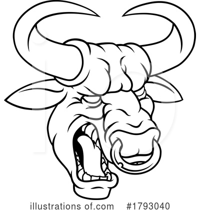 Royalty-Free (RF) Bull Clipart Illustration by AtStockIllustration - Stock Sample #1793040