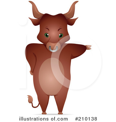 Royalty-Free (RF) Bull Clipart Illustration by BNP Design Studio - Stock Sample #210138
