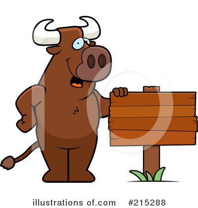 Royalty-Free (RF) Bull Clipart Illustration by Cory Thoman - Stock Sample #215288