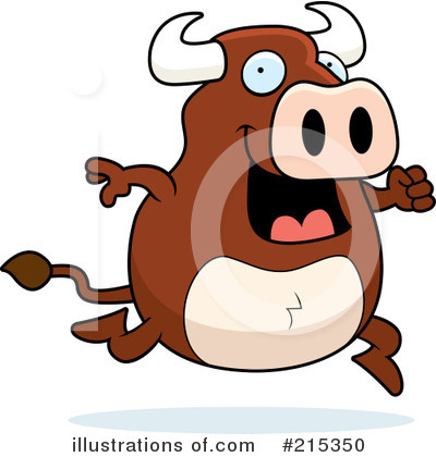 Royalty-Free (RF) Bull Clipart Illustration by Cory Thoman - Stock Sample #215350