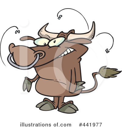 Royalty-Free (RF) Bull Clipart Illustration by toonaday - Stock Sample #441977