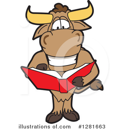 Royalty-Free (RF) Bull Mascot Clipart Illustration by Mascot Junction - Stock Sample #1281663