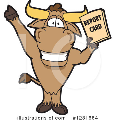 Royalty-Free (RF) Bull Mascot Clipart Illustration by Mascot Junction - Stock Sample #1281664