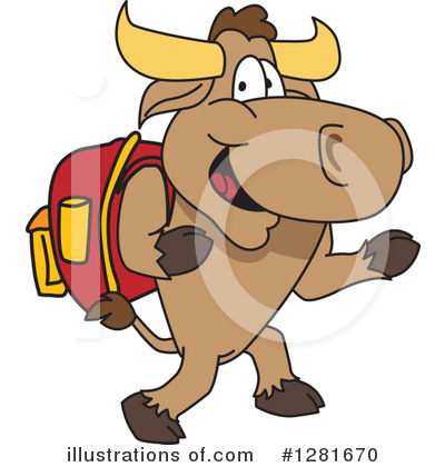 Bull Mascot Clipart #1281670 by Mascot Junction