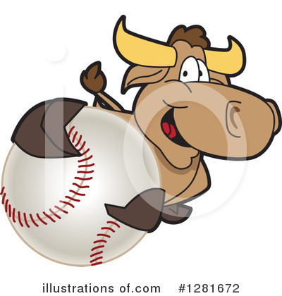 Bull Mascot Clipart #1281672 by Mascot Junction