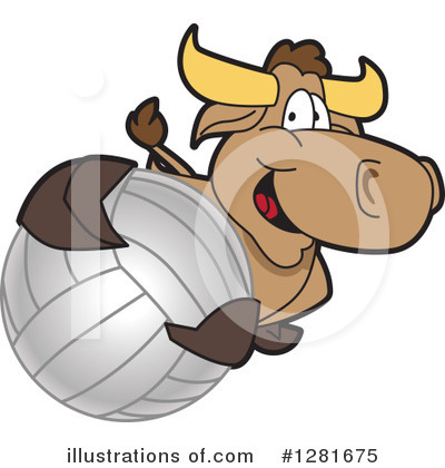Bull Mascot Clipart #1281675 by Mascot Junction