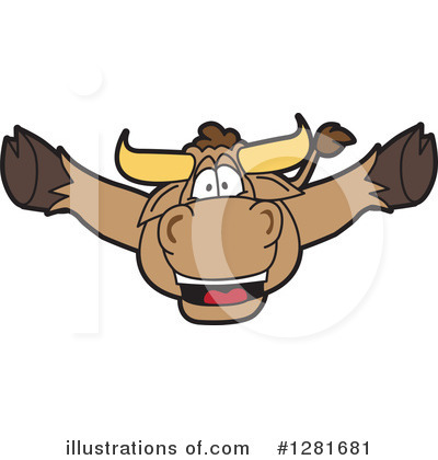 Bull Mascot Clipart #1281681 by Mascot Junction