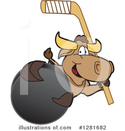Royalty-Free (RF) Bull Mascot Clipart Illustration by Mascot Junction - Stock Sample #1281682