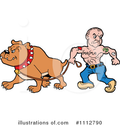 Royalty-Free (RF) Bulldog Clipart Illustration by LaffToon - Stock Sample #1112790