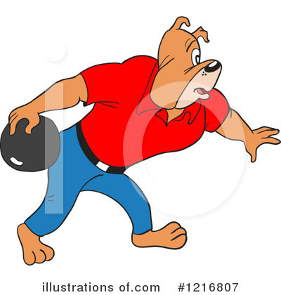 Royalty-Free (RF) Bulldog Clipart Illustration by LaffToon - Stock Sample #1216807