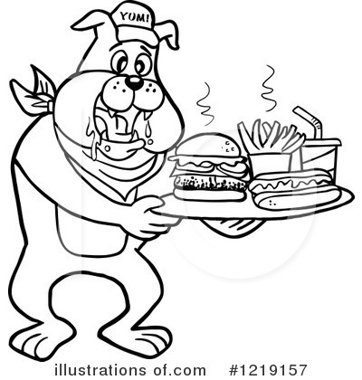 Royalty-Free (RF) Bulldog Clipart Illustration by LaffToon - Stock Sample #1219157
