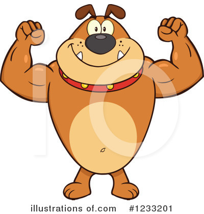 Royalty-Free (RF) Bulldog Clipart Illustration by Hit Toon - Stock Sample #1233201
