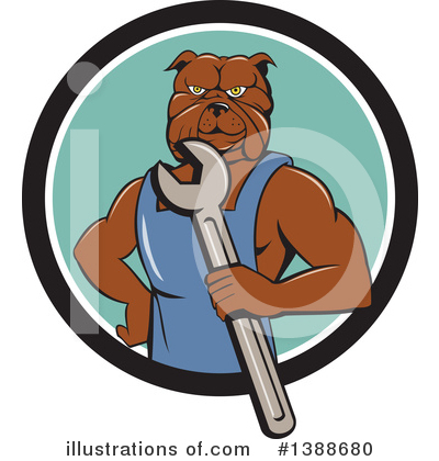 Royalty-Free (RF) Bulldog Clipart Illustration by patrimonio - Stock Sample #1388680