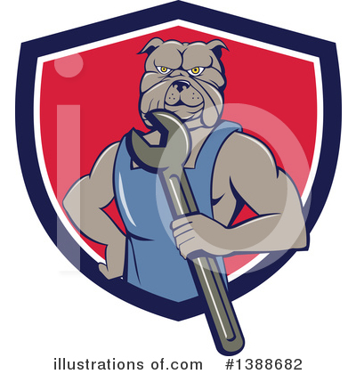 Royalty-Free (RF) Bulldog Clipart Illustration by patrimonio - Stock Sample #1388682