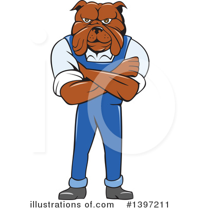 Royalty-Free (RF) Bulldog Clipart Illustration by patrimonio - Stock Sample #1397211