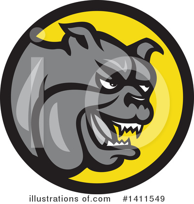Royalty-Free (RF) Bulldog Clipart Illustration by patrimonio - Stock Sample #1411549
