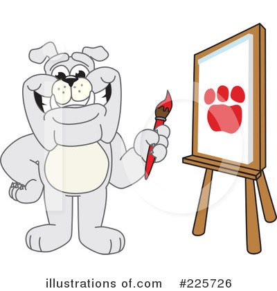 Royalty-Free (RF) Bulldog Mascot Clipart Illustration by Mascot Junction - Stock Sample #225726