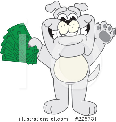 Royalty-Free (RF) Bulldog Mascot Clipart Illustration by Mascot Junction - Stock Sample #225731