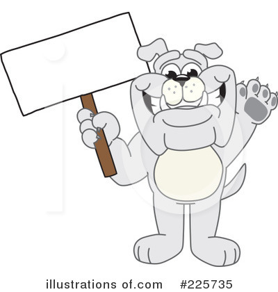 Royalty-Free (RF) Bulldog Mascot Clipart Illustration by Mascot Junction - Stock Sample #225735