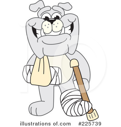 Royalty-Free (RF) Bulldog Mascot Clipart Illustration by Mascot Junction - Stock Sample #225739