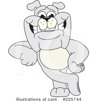 Royalty-Free (RF) Bulldog Mascot Clipart Illustration by Mascot Junction - Stock Sample #225744