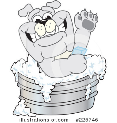 Royalty-Free (RF) Bulldog Mascot Clipart Illustration by Mascot Junction - Stock Sample #225746
