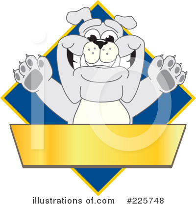 Royalty-Free (RF) Bulldog Mascot Clipart Illustration by Mascot Junction - Stock Sample #225748