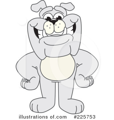 Royalty-Free (RF) Bulldog Mascot Clipart Illustration by Mascot Junction - Stock Sample #225753