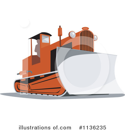 Royalty-Free (RF) Bulldozer Clipart Illustration by patrimonio - Stock Sample #1136235