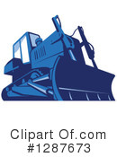 Bulldozer Clipart #1287673 by patrimonio